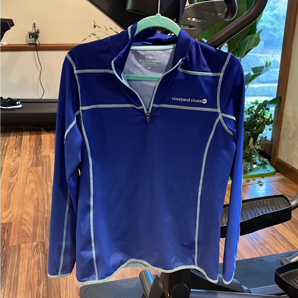 Chamber blue vineyard vines quarter zip
